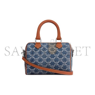 CELINE SMALL BOSTON IN TRIOMPHE DENIM AND CALFSKIN 113772FND.05DS (20*15.5*10.5cm) CELINE SMALL BOSTON IN TRIOMPHE DENIM AND CALFSKIN 113772FND.05DS (20*15.5*10.5cm)